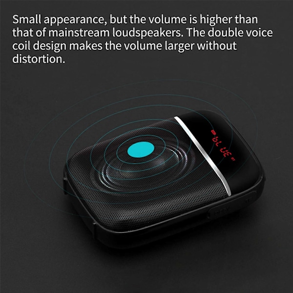 Kannettava opettajan megafoni langallisella mikrofonikuulokevyöllä, ladattava henkilökohtainen Bluetooth-kaiutin tukee musiikkia FM TF -korttia luokkahuoneeseen