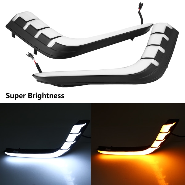 Bil LED DRL Tågelygter til Suzuki Swift 14-16 - 2-farve blinklys
