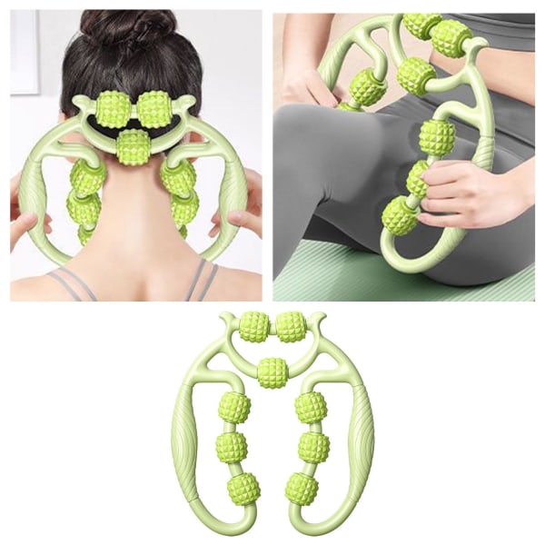 360 graders muskelrullemassasjeapparat for ben, nakke, hender og armer - grønn druegrønn