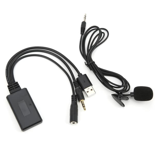Bluetooth 5.0 AUX-kabeladapter med mikrofon för handsfree-samtal, ersättning för Ford Focus/Mondeo