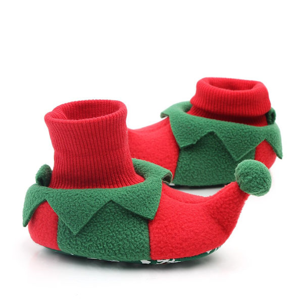 Varme julesko for barn, småbarn, første sko, vintersko for babygutter og -jenter, julekosplay, søte tegneserie-dyresko for barn C 7-12 Months