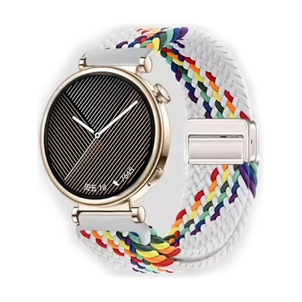 Klockarmband för Apple Watch iWatch 42/44/45/49/ S1046MM Vit Regnbåge Stjärnljusspänne