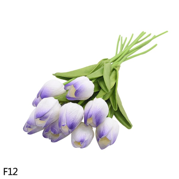 5/10 stk. Tulipan Kunstig Blomst Real Touch Kunstig Buket Falsk Blomst Til Bryllupsfest Dekoration Forsyninger Hjemmehave Ornamenter F12 5PCS