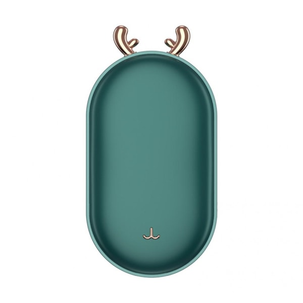 Kestävä Käytännöllinen Alumiiniseos Lämmitin Akku Taskulämmitin Kannettava USB Käsienlämmitin Söpö Pyöräilyyn Green