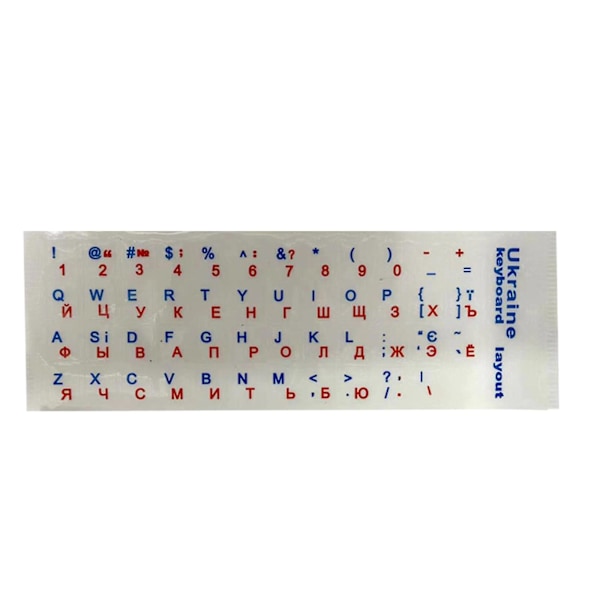 Ukraina Tastatur Klistremerker PVC Frostet Klistremerke Transparent / Svart Bakgrunn A A