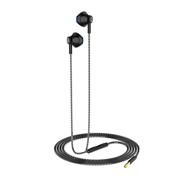 Brusreducerande hörlurar Sport Stereo Metall Bas Hörlurar Hörlurar med ledning med mikrofon 3,5 mm trådbundna hörlurar Red (3.5MM interface)