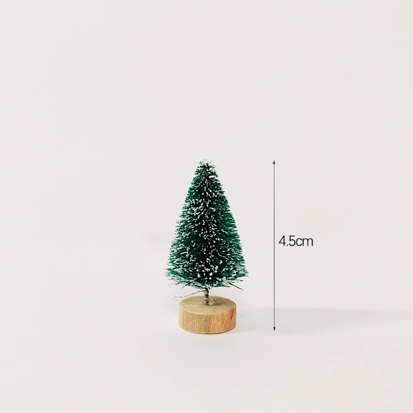 5 stk. Mini Juletræer Plastik Kunstigt Juletræs Ornament Vinter Sne Bordplade DIY Håndværk Juledekoration 2023 8.5cm