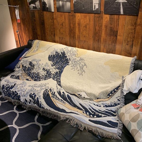 Fritidsfiltar Matta Dekoration Gitarr kvinna Matisse Matta Soffa Fritidsmatta Enkel Tapestry Sofffilt Kasta Filtar Wave 125X150cm