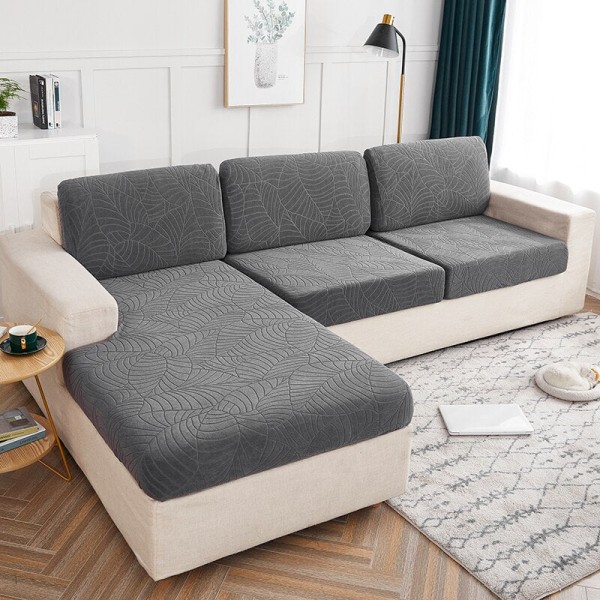 Vanntett trekk til sofa 1/2/3/4 seter, putetrekk, støvtett, tettsittende beskyttelse, jacquard plysjfiber for stue Vivid green Matching Pillowcase