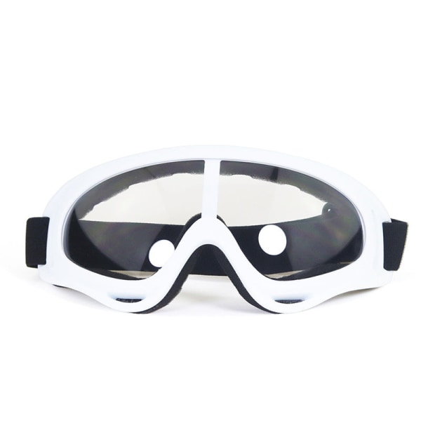 X400 Outdoor Athletic Glasögon Motorcykel Anti-glasögon för Ridning Skidglasögon Glasögon White frame transparent 17cm