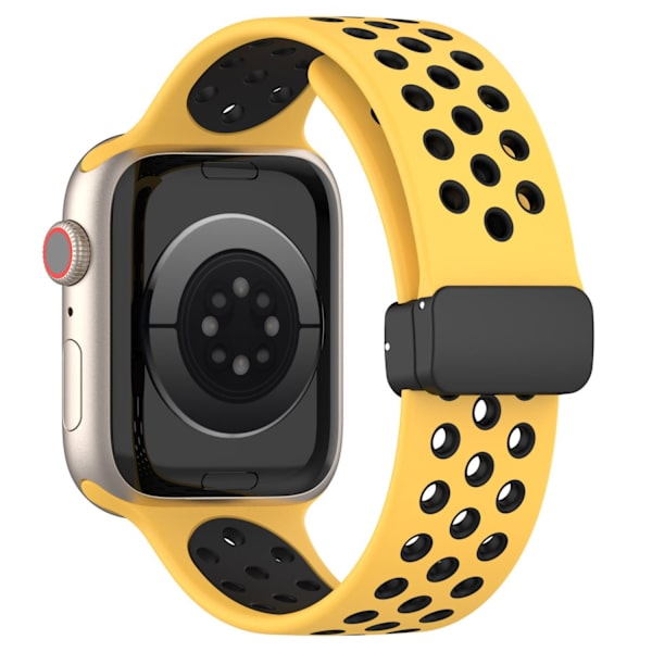 Kellon ranneke Apple Watch iWatch 38/40/41/42MM S10 yleismallin keltainen ja musta