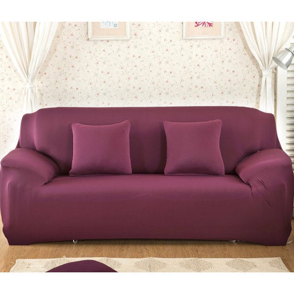 Elastiskt enfärgat sofföverdrag Stretch Tight Wrap Allomfattande sofföverdrag för vardagsrum funda soffa Sofföverdrag Fåtöljöverdrag Color 24 4-seater 235-300cm