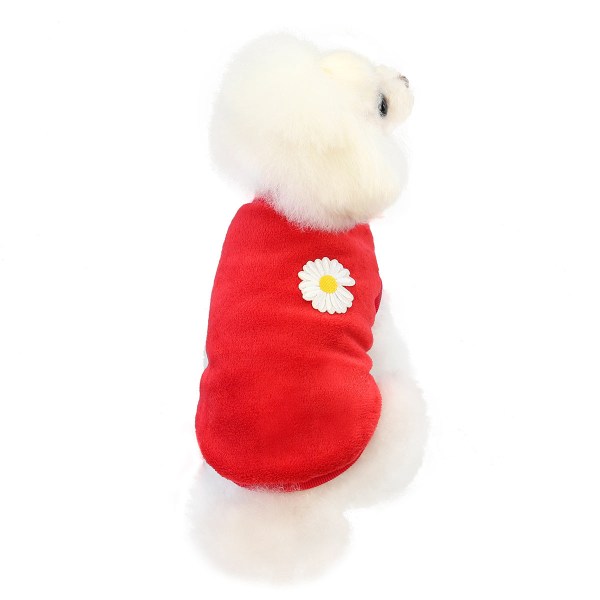 Pieni koira korallifleece kotivaatteet lemmikkivaatteet Rose Red XL