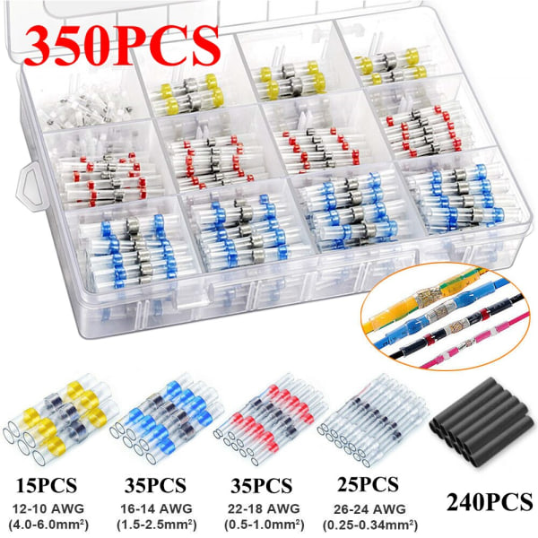 800/400/200 Kpl Lämpökutisteliitin, Juotosliitosjohdinliittimet ja Lämpökutisteliitos Puristusliittimet Sähköjohdinliittimet As photo 400Pcs