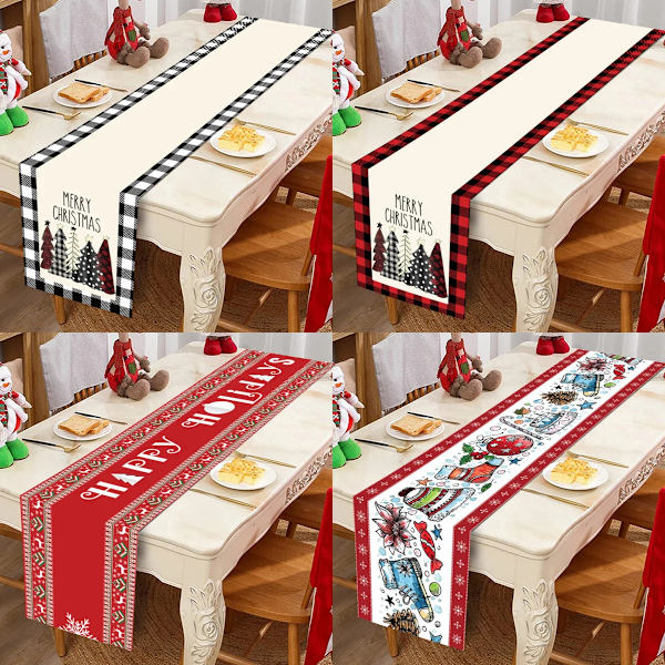 Julbordslöpare Julprydnad 2023 Juldekorationer För Hemmet God Jul Navidad Noel Gåvor Nyår 2024 Dark Khaki