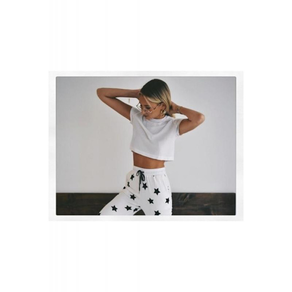 Pyjamas & Sovkläder Set Bomull Stjärnmönstrad Pyjamas Set White S