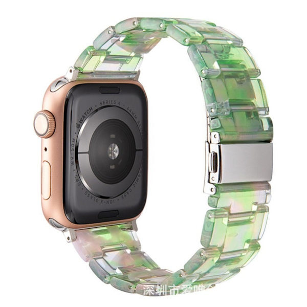 Klockarmband för Apple Watch iWatch 38/40/41mm Genomskinligt grön