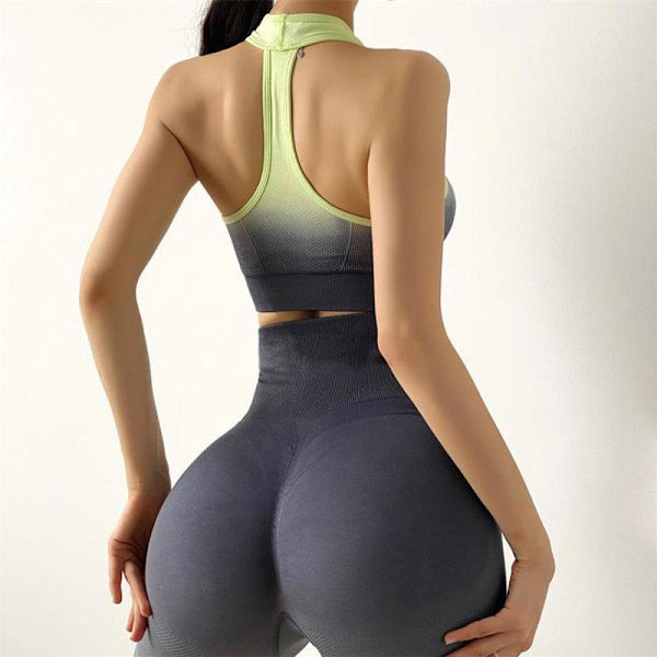 Yoga Set Gym Fitness Kläder Träningsleggings Sportkläder För Kvinnor pant-gray M