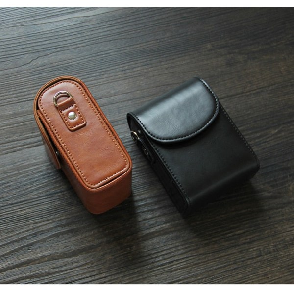 Kamerataske Læder Etui Cover til Canon Powershot G9x II G7x Mark II III SX740 SX730 SX720 SX710 SX700 SX620 SX610 SX600 HS coffee