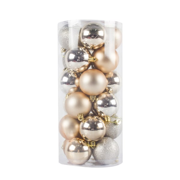 Dekorationer 4/5/6/8cm 24 Julkuleset Färg Julhängande Dekoration Silver 4cm-24 ball