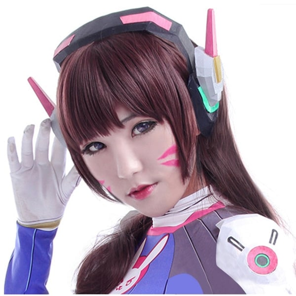 Dva Cosplay Kostume Spil Kvinde Voksen Barn Lycra 3D Print Spandex Halloween Fest Zentai Paryk Sæt Pistol D.Va cos wig One Size