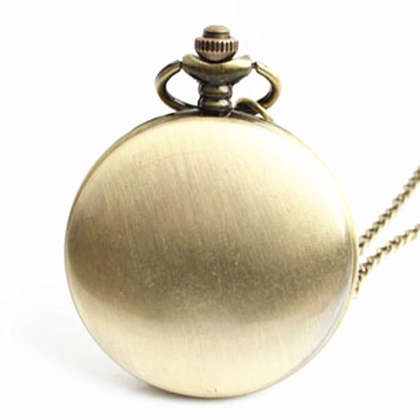 Käännettävä vintage-taskukellokaulakoru, kvartsitaskukello, kiiltävä taskukello Bronze