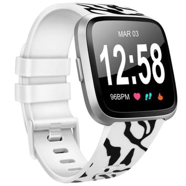 Rem til Fitbit Versa 2 Versa Rem Blød TPU Udskiftningsarmbånd til Fitbit Versa 2 Versa Lite Urrem Armbånd Pink crack Size S For Versa 1 2