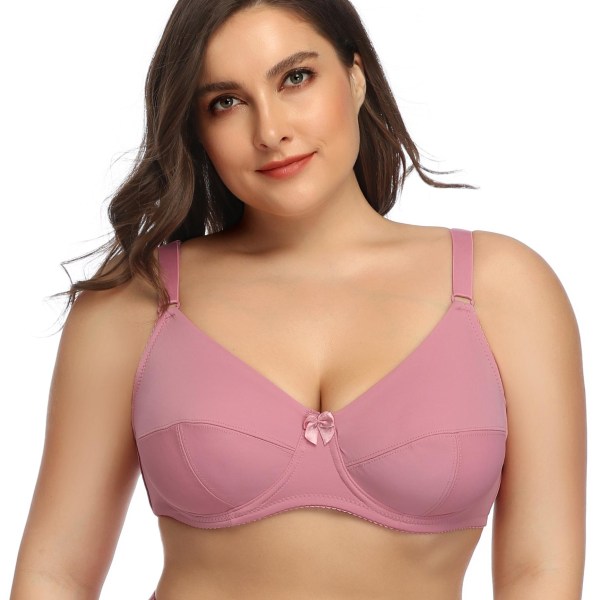 Seksikäs naisten liivi vuoriton D-kuppi alusvaatteet kaarituelliset rintaliivit plus-koko rintaliivit 36D-46DD Beige 105D