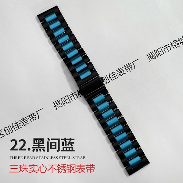 Urrem til Apple Watch iWatch til 1/9 generationer: 42/44/45/49mmm 22 tre/perle massiv sort og blå