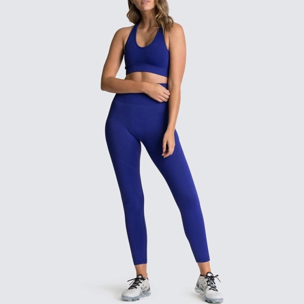 Yoga Sæt Sportstøj Fitness Sæt Sports BH Leggings 2 Dele Sæt Til Yoga Kvinder jiuhong S