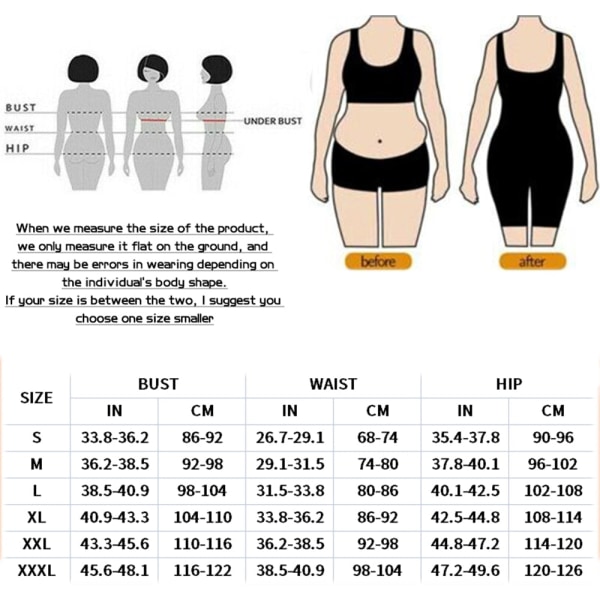 Shapewear Slimming Butt Lifter Control Trosa Underkläder Shorts Slimming Body Shaper Fajas Colombianas Black XXXL