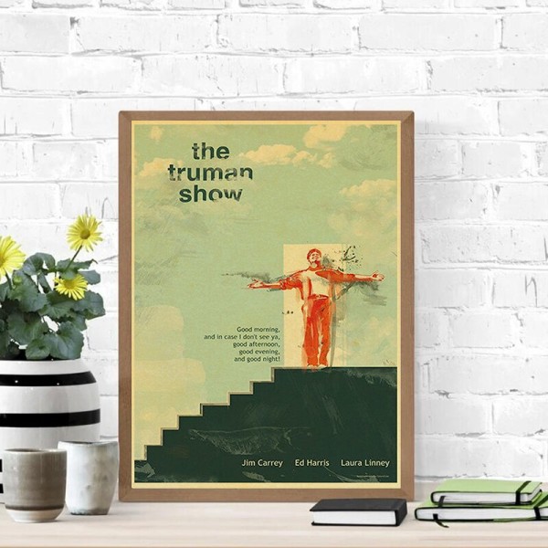 Klassisk film The Shawshank Redemption/Green Book/The Truman Show/Flippade affischer Väggkonstmålningar för hemrum Väggdekaler 42X30cm-A3-No Frame R01937