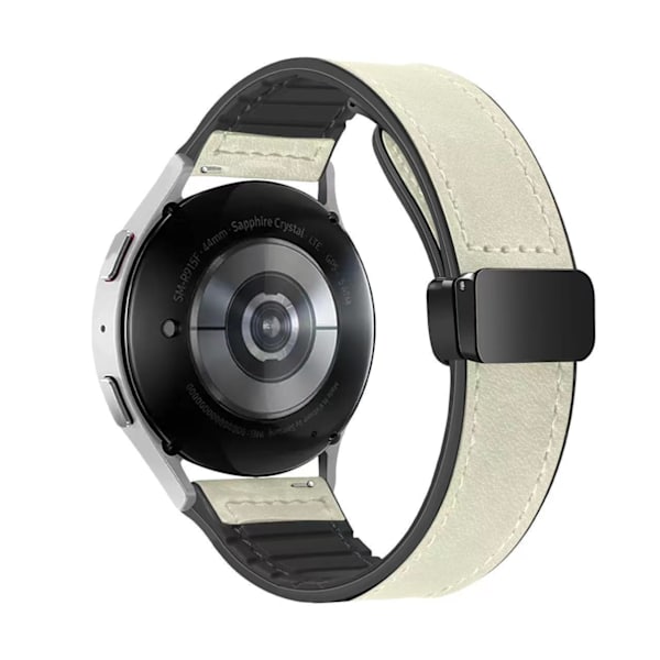 Klockarmband för Apple Watch iWatch för 38/40/41 S10 42mm Oljat läder-beige magnetspänne