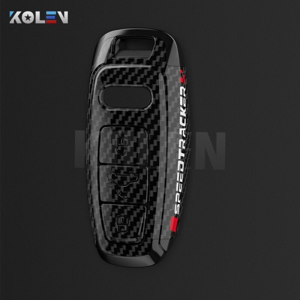 ABS Kolfiberstil Bilnyckelfodral Skal Fob För A3 A4 A5 C5 C6 8P 8L B6 B7 B8 Q3 Q5 Q7 A6 A7 4M 8S B9 A8 Q8 C8 TT C only case