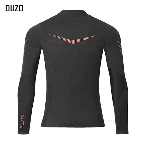Badedrakt Ouzo Herre Delt Dykkerdrakt Kuldebestandig Varm Topp Bukser Snorkling Surfing Vinterbadeklær Black trousers BKM3005-B 4XL