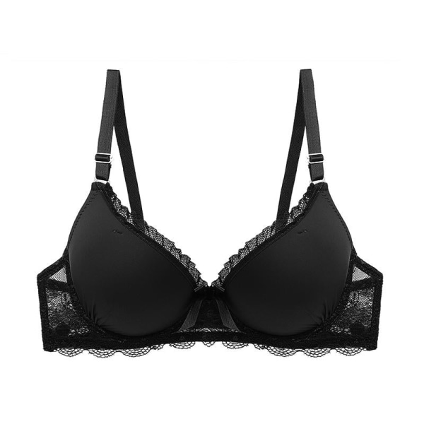 Sexiga BH:ar För Kvinnor Push Up BH Spets Plus BH Underkläder Bralette Kvinnliga Bygelunderkläder Black 40A