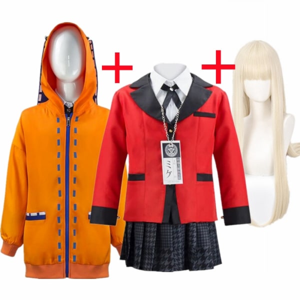Anime Skolflickuniform Kakegurui Saotome Meari Jabami Yumeko Tvångsmässig Gambler Yomoduki Runa Cosplay Kostym för Vuxna Barn 5 XXL