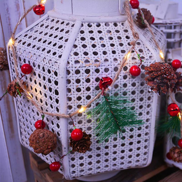 2M LED Ljusslinga Fairy Lights Girlang Kottar Klocka Barr Koppartråd Lampa För Bröllopsfest Jul Hem Utomhusdekoration Default Title