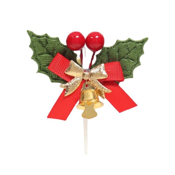Joulukakun koristeellinen lisäys ruohorengas lehdet sika peura joulukuusi lahjakassi syntymäpäiväleivonta 2.5cm golden gift bag