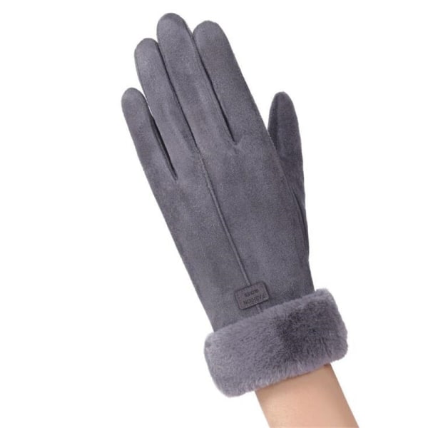 Mode Damhandskar Höst Vinter Söta Fluffiga Varma Vantar Hel Finger Dam Vantar Utomhus Sport Gants Handskar Pekskärm Black 1 One Size