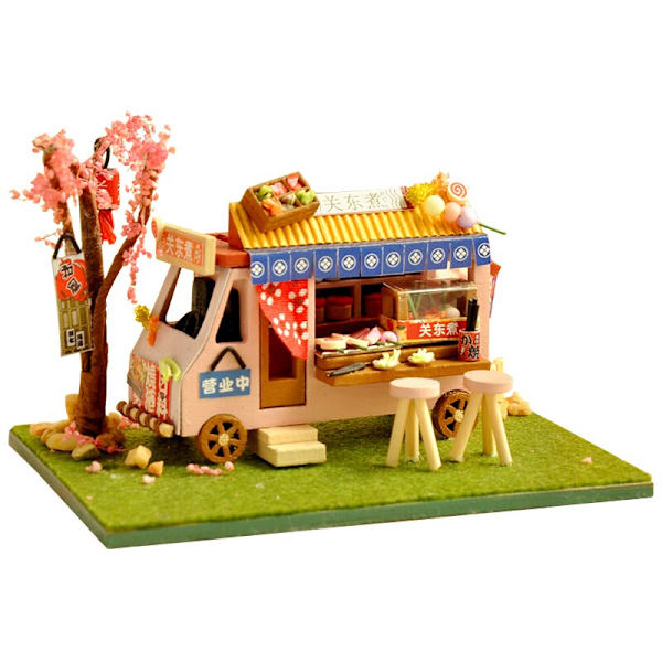 Cutebee DIY Dockhus 1/36 Skala Miniatyr Dockhus Japansk Trädgård Byggsats Leksaker för Barn Födelsedagspresenter TC83
