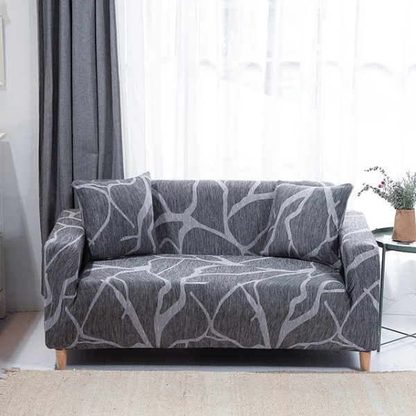 Geometrisk ternet sofabetræk, strækbart sofabetræk til stue, elastisk sofa-stolbetræk, sofahåndklæde 1/2/3/4-personers Pattern 27 4-seater 235-300cm