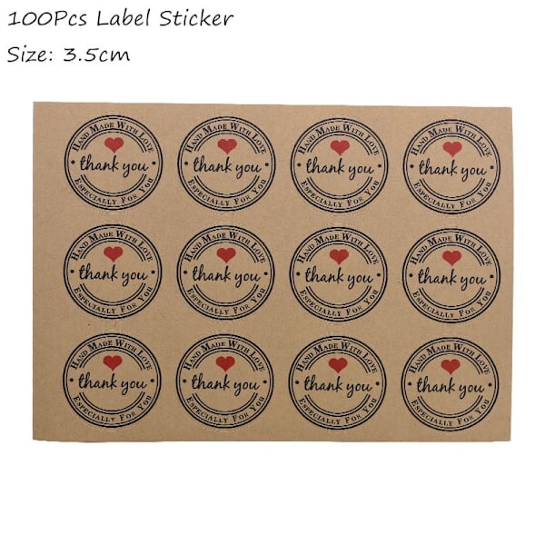 100 st Transparenta plastpåsar för godis Lollipop Kakförpackning Cellofanpåse Jul Bröllop Födelsedagsfest Presentpåse 100pcs label sticker6