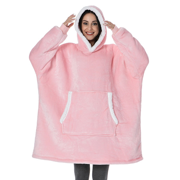 Oversized Hættetrøjer Sweatshirt Kvinder Vinter Hættetrøjer Fleece Kæmpe TV Tæppe Med Ærmer Pullover Oversize Dame Hættetrøje Sweatshirts Zebra One Size