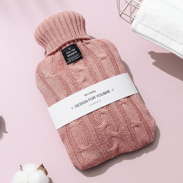 Vatten Varm Handväska för Kvinnor Speciell Varmvattenflaska för Menstruation Handvärmare Vinter Varmvattenpåsar mufen2000ml Overseas