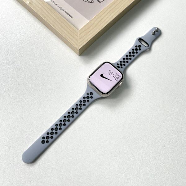 Klockarmband för Apple Watch iWatch S10 42mm Obsidian Grå med Svart Hål