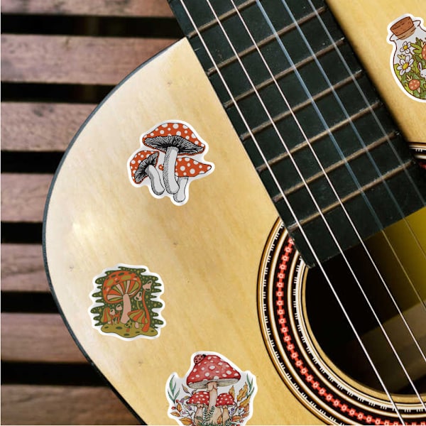 50 stk. tegneserie svampe plante graffiti klistermærker søde rejse skateboard kuffert guitar bagage laptop sjove klistermærker 50PCS Mushroom