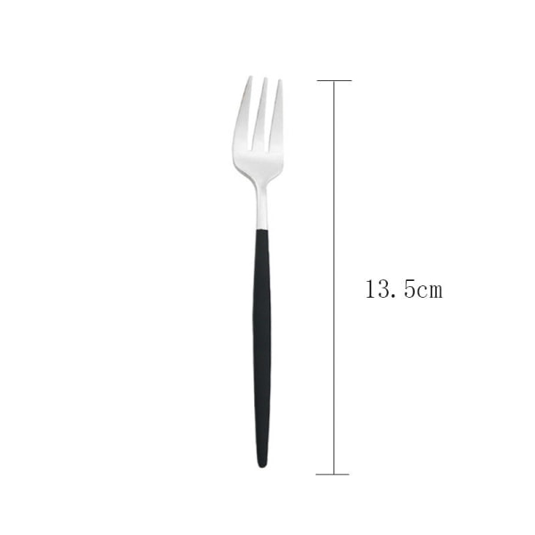 Portugisisk rustfritt stål liten gaffel Western Daily Refreshments kakegaffel servise Western ensfarget speil tre tenner fruktgaffel Red Silver