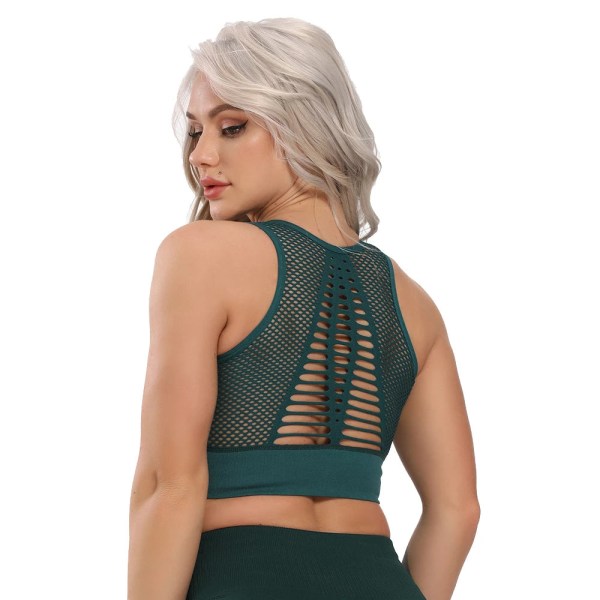 Joogaliivit Fitness Naisten T-paidat Treenaus Urheiluliivit Joogaliivi Juoksu Kuntosali Urheilu Dark Green XS