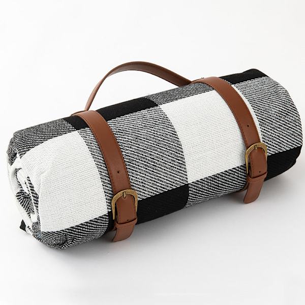 Paksu nahkainen ruudullinen piknikmatto, kokoontaitettava retkeilymatto, vedenpitävä kosteudenkestävä ulkoiluun, retkeilyyn, rannalle, piknikpeitto 02 200x200